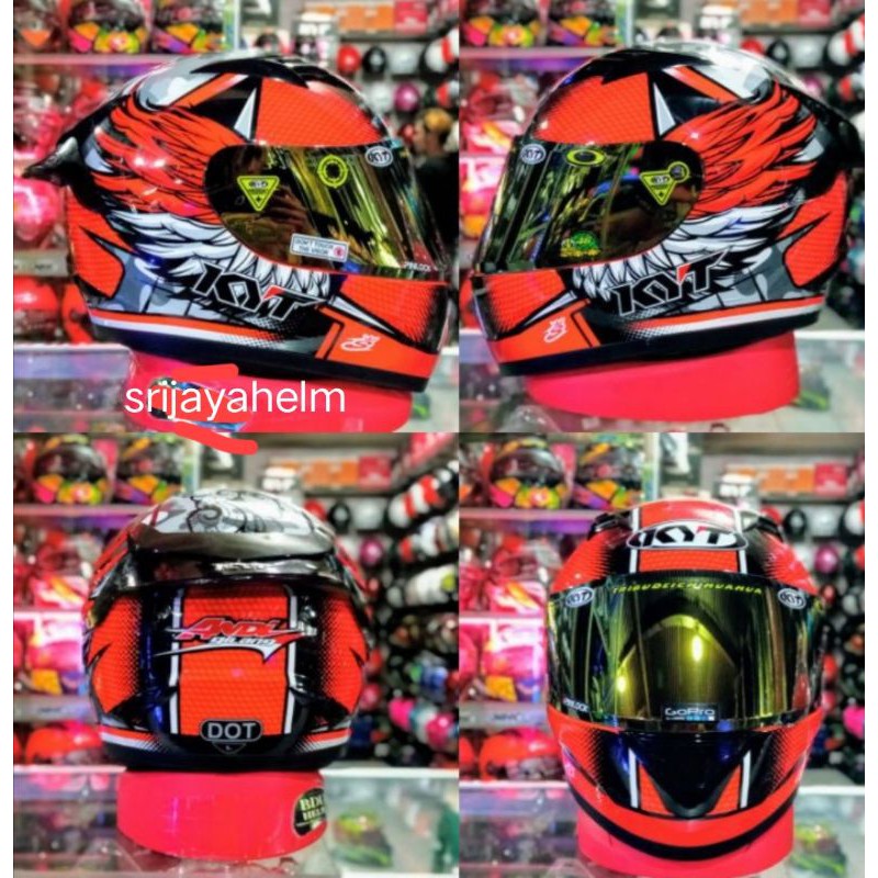 helm kyt r10 andi gilang paket ganteng ongkir 2kg