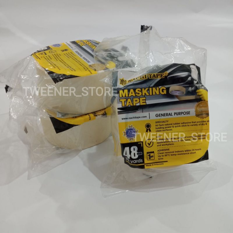 

Nachi Lakban Kertas 2" 2 Inch 48mm x 20yard | Masking Tape | Isolasi Kertas