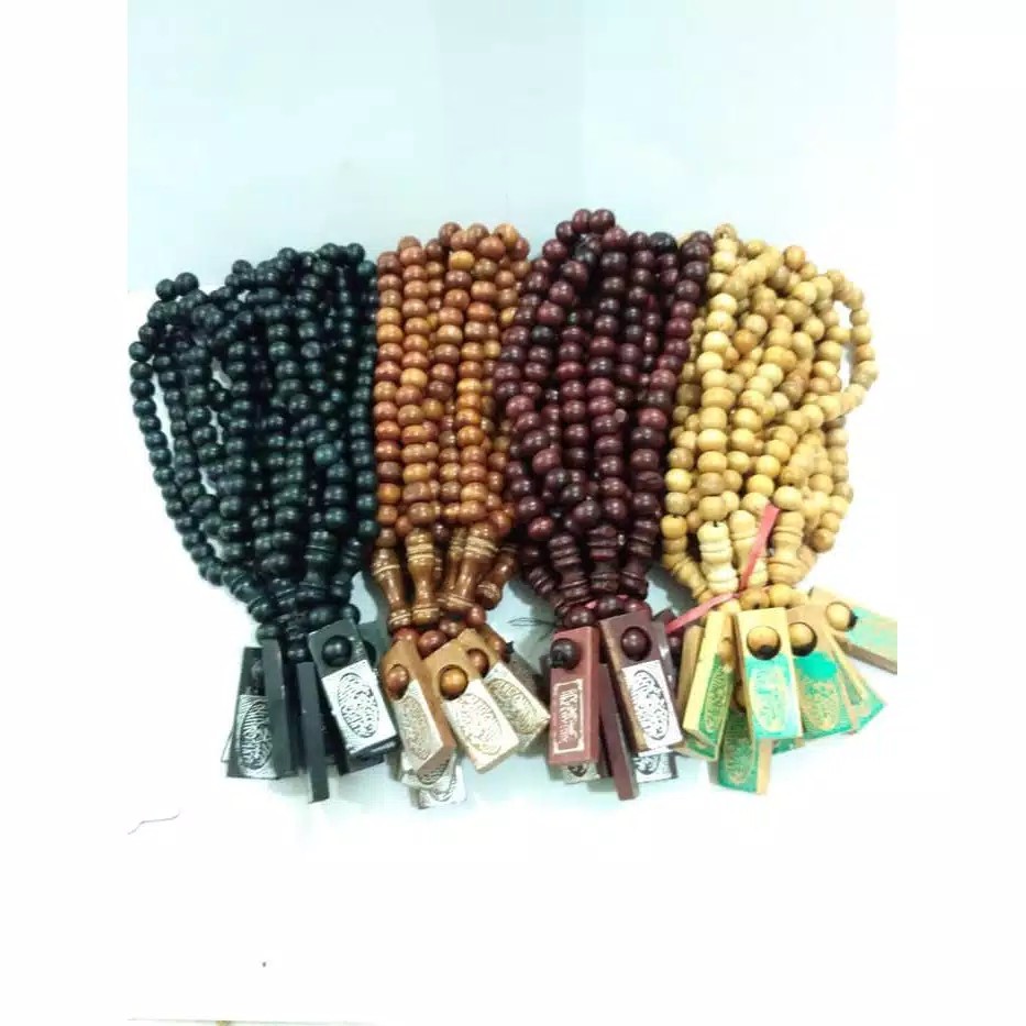 Tasbih Kayu 33 Butir  /Tasbeh Kayu / Oleh Oleh Haji Umroh Souvenir Umroh Souvenir Haji Umroh - 1 Pc