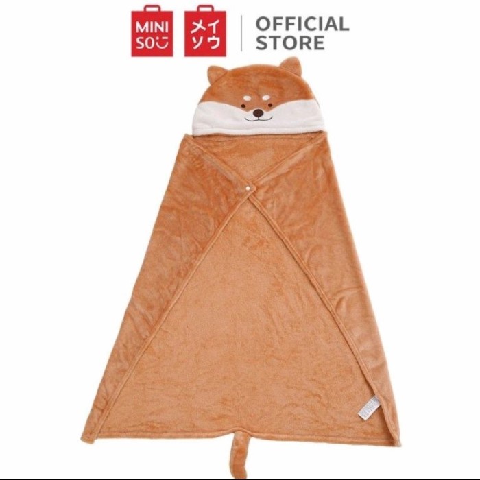 Miniso Hoodie Selimut Blanket Shiba InuCatDeer Binatang Series