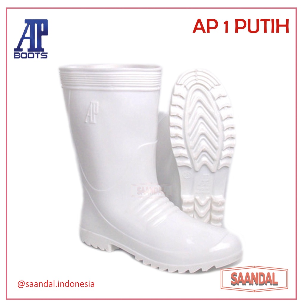 Sepatu Boots Putih  Pendek AP 1 APD Safety Sepatu Proyek