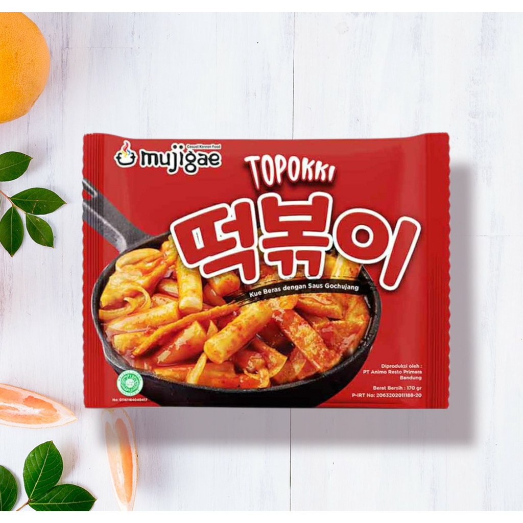 

Mujigae Topokki / Tteokbokki / Tokpokki - Kue Beras Korea dengan Saus Gochujang Halal MUI 170 gram