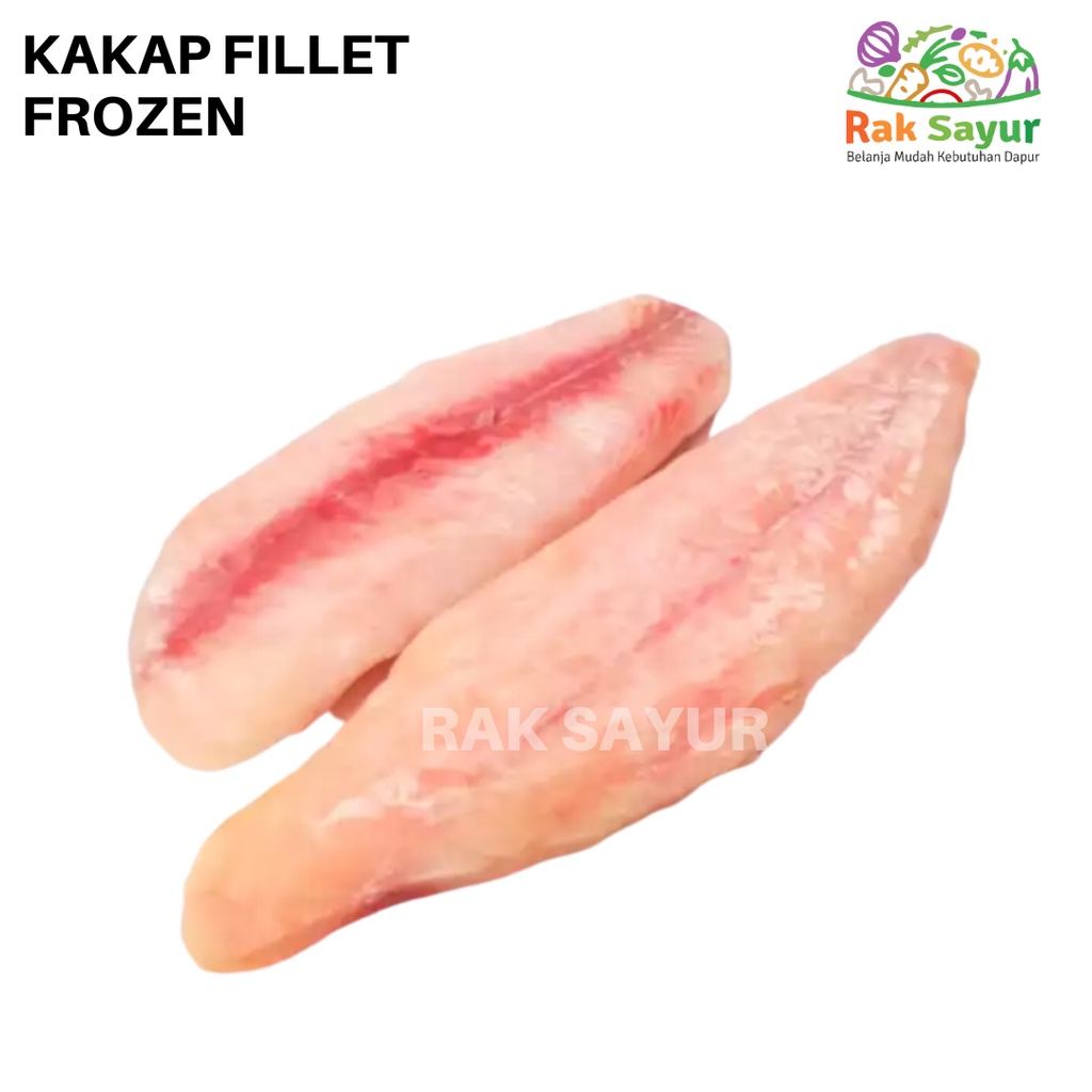

Ikan Kakap Merah Fillet Beku Frozen per Pack 200-250gr Rak Sayur Padang