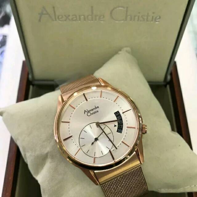Jam tangan Alexandre christie AC 8519 rosegold original