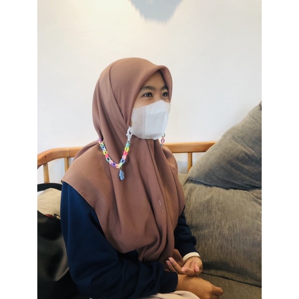 STRAPMASK KOREA KALUNG MASKER 2in1 / connector strap masker tali mutiara manik