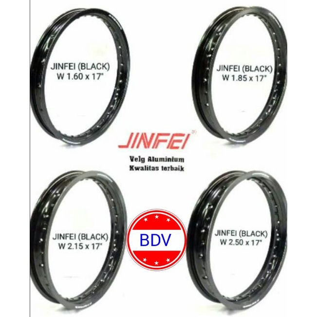 Velg JF JINFEI 185/215 X 17 W HITAM
