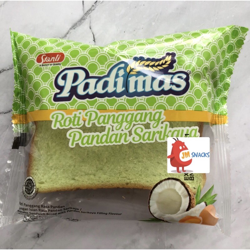 [PROMO!!] Padimas Roti Panggang 65gr Ropang - roti kekinian terkenal termurah enak diskon-Pandan Sarikaya