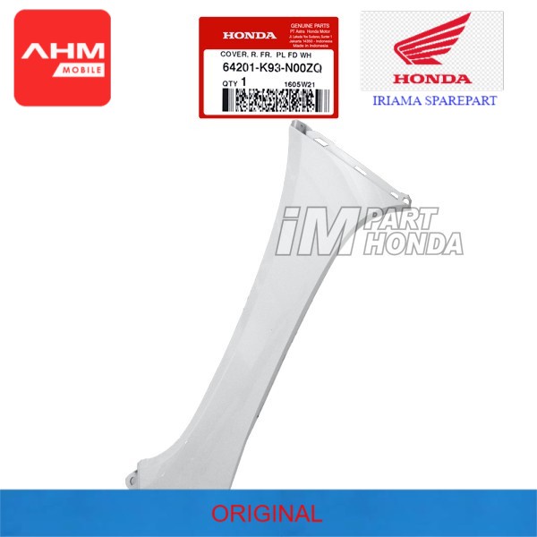 " 64201-K93-N00ZQ Cover Sayap Kanan Scoopy eSP K93 Stylish Putih Mutiara "