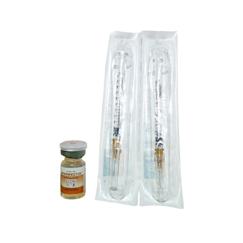 Wormectin 5ml free suntikan obat scabies untuk kelinci