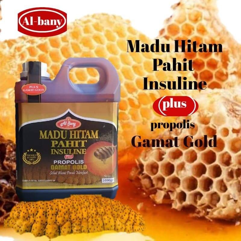 

Ay00! Ramuan Super Madu Hitam Pahit Al-Bany Plus Gamat Gold 1kg