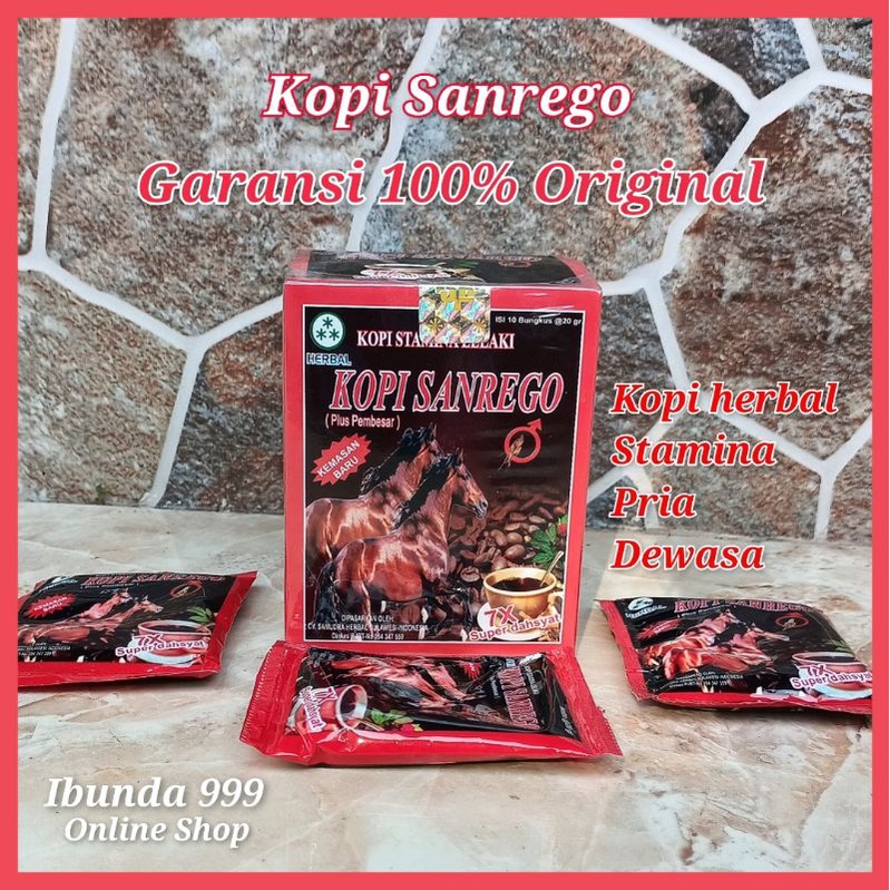 KOPI HERBAL SANREGO ASLI ORIGINAL / KOPI REMPAH PRIA DEWASA / NJOY / MONCER