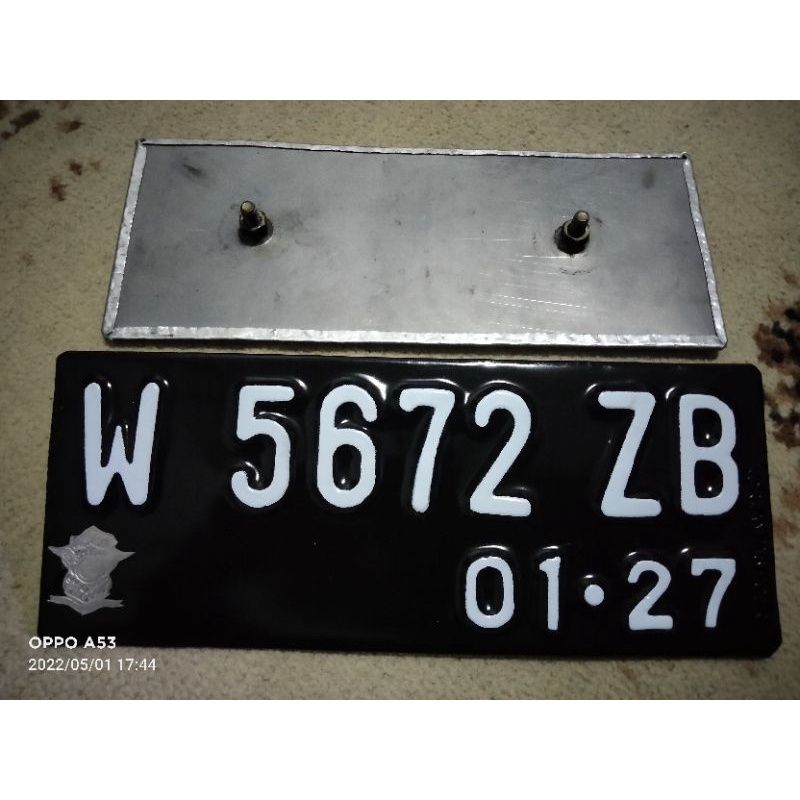 Plat nomor standart baut tanem 2pcs (SEPASANG) Logo