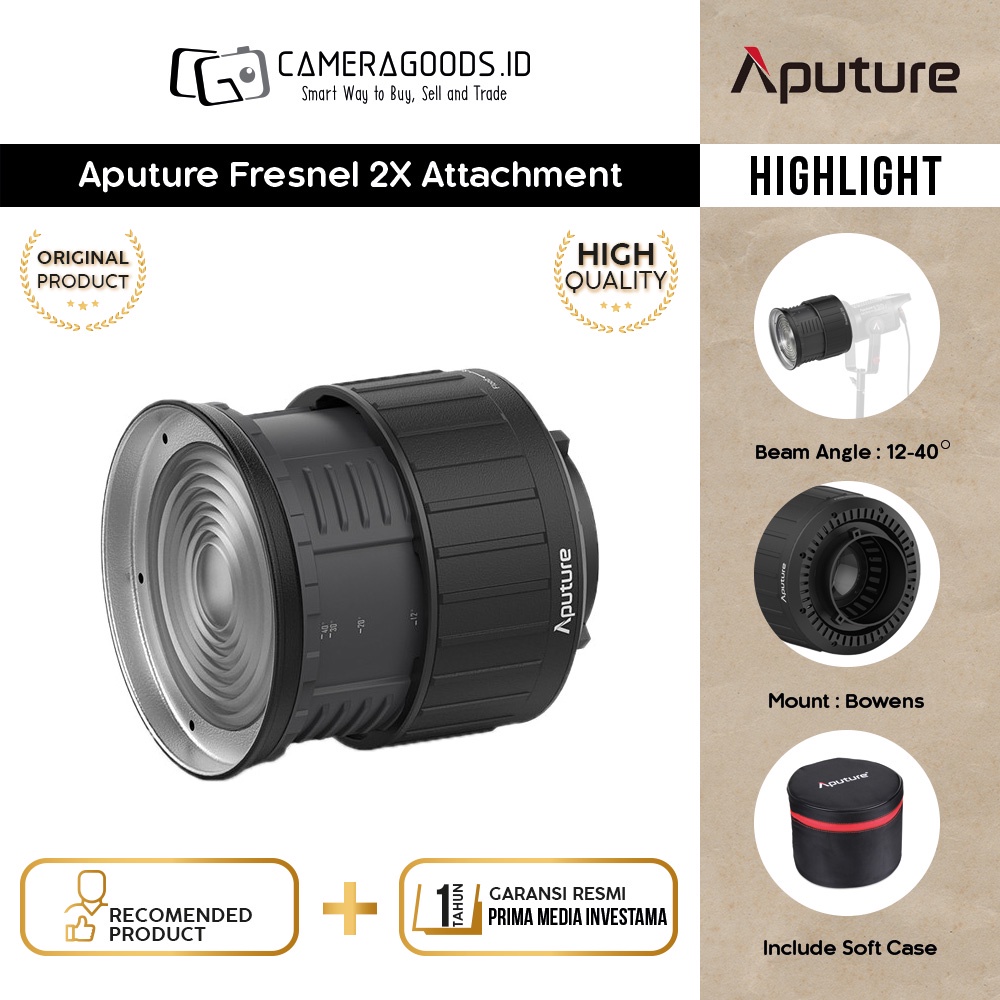 Aputure Fresnel 2X Brighter for Aputure LS C120d C120dII C300d C300dII
