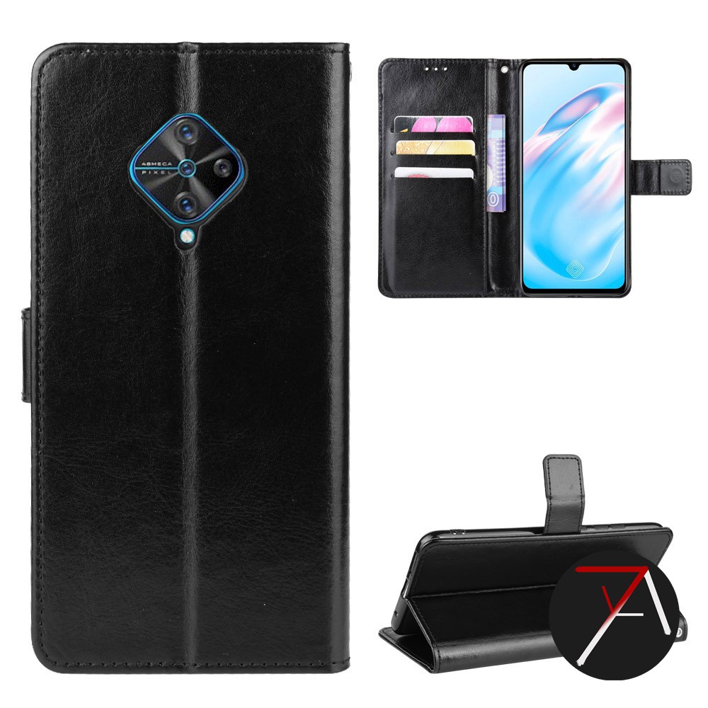 Vivo S1 Pro S1Pro Flip Wallet Dompet Kulit Leather Cover Case Casing Card Kartu