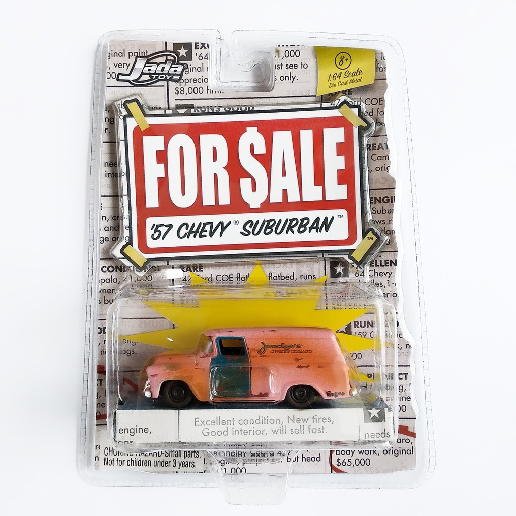 Jada 57 Chevy Suburban Rusted Pink Mainan Diecast Mobil