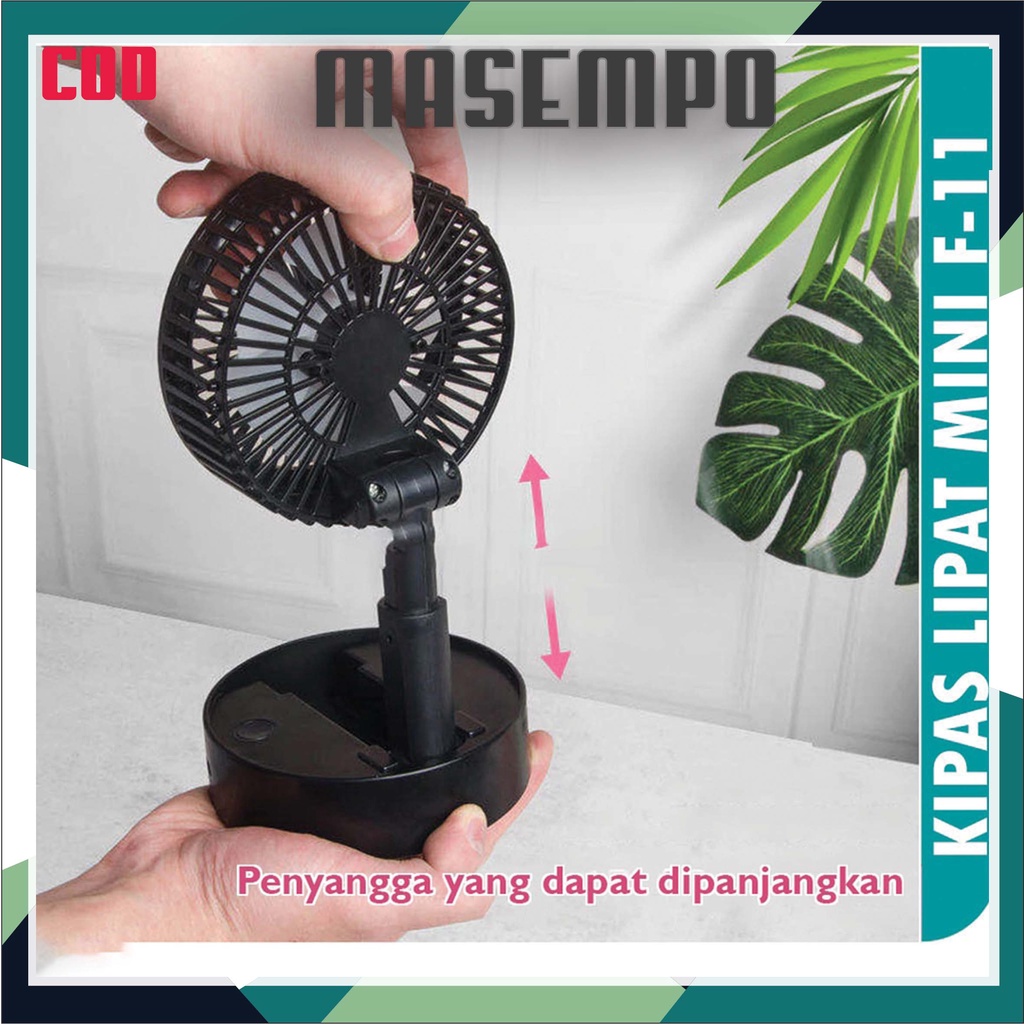 Kipas lipat mini usb F11/ Kipas Angin Portable / USB Rechargeable Mini Desk Fan,  kipas belajar