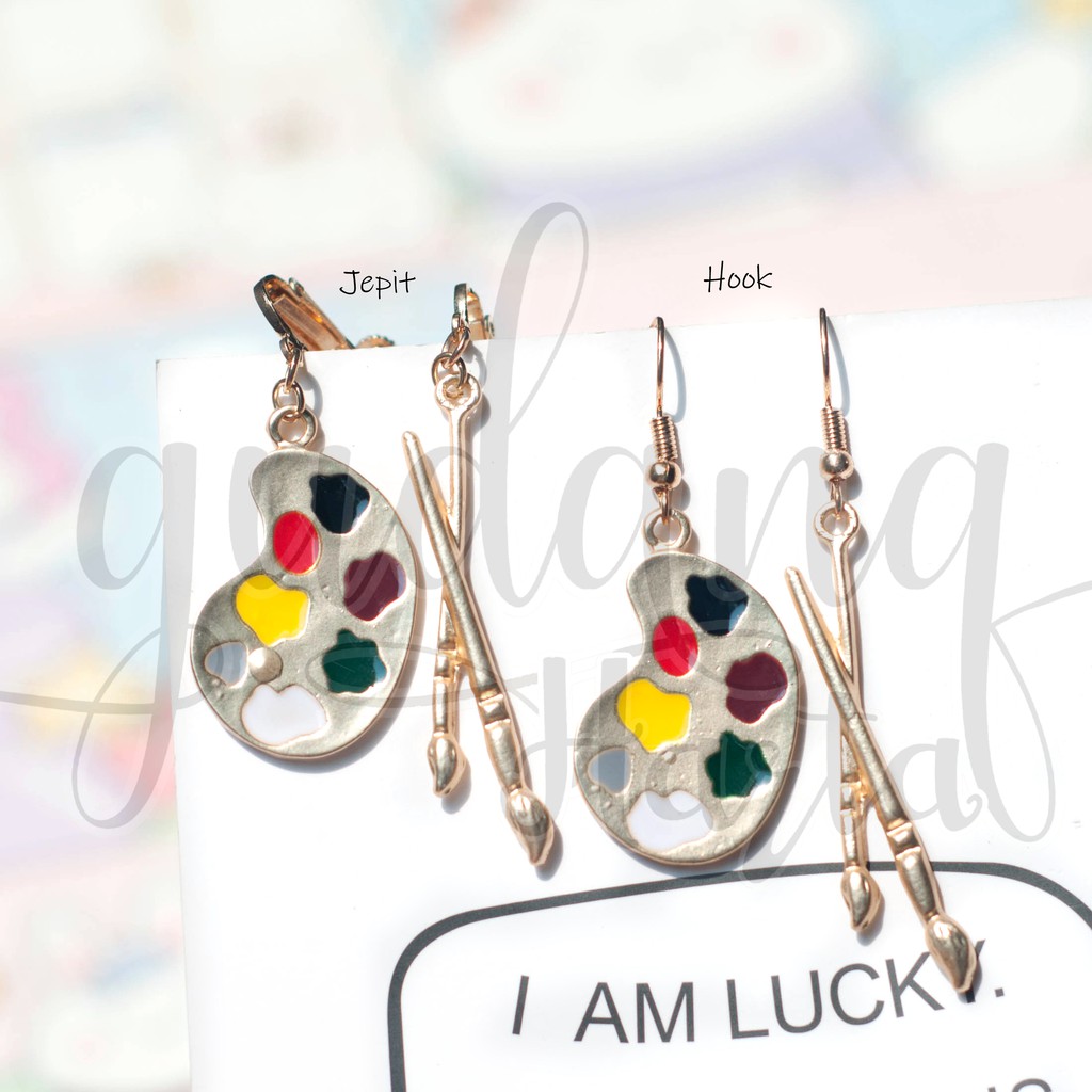 Anting Hook Oil Painting Tools Lucu Imut Earring Alat Melukis Earrings GH 203609