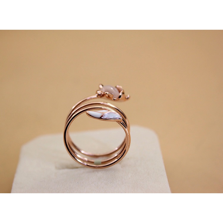 Cincin Sterling Silver 925 Model Rubah Kecil Untuk Wanita Jza097