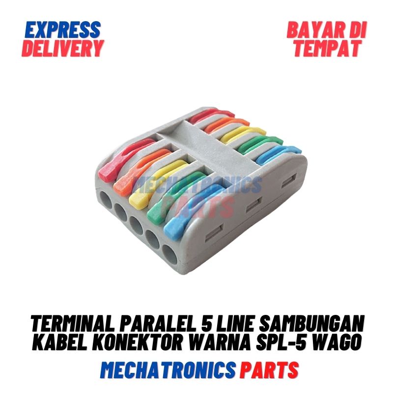 Terminal Paralel 5Line Sambungan Kabel Konektor Connector Warna SPL-5 Wago