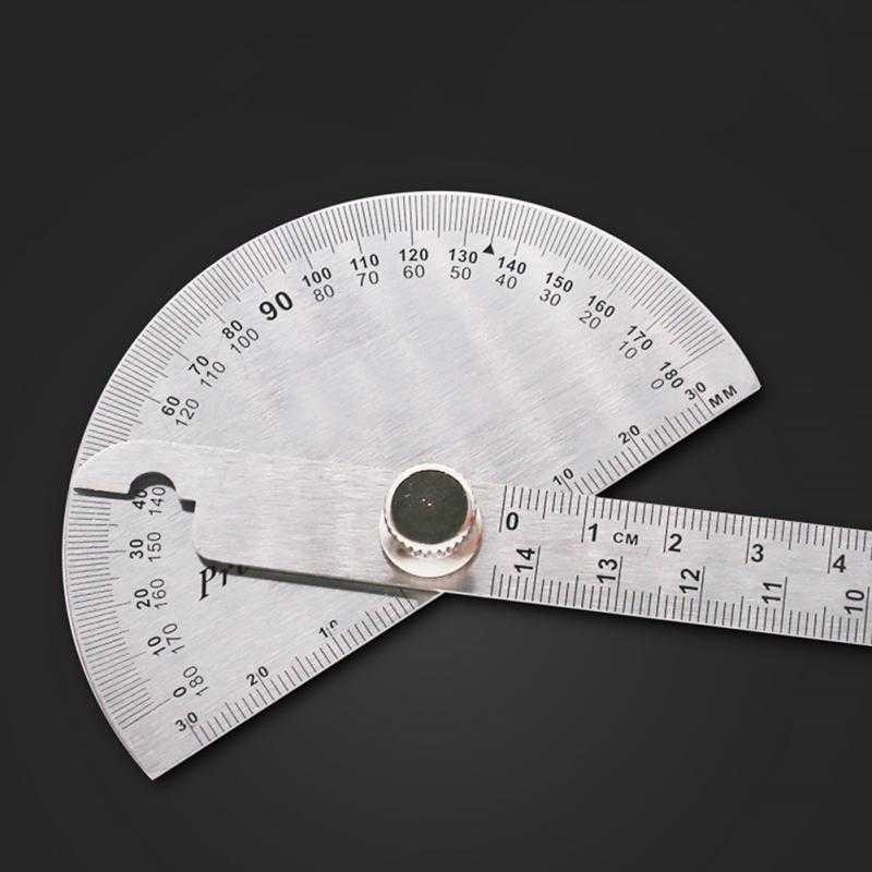 Bayar Ditempat Protractor Penggaris Jangka Ruler Aluminium 14.5cm 180 Degree - PR180