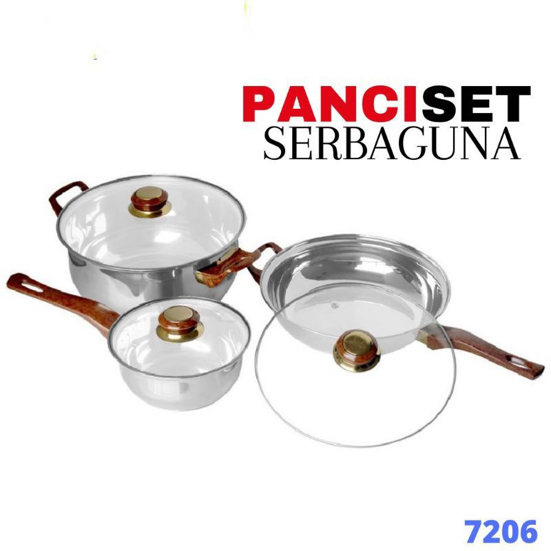 Panci Set Enamel ,  Q2 7206  , V  1834  , GSF 1831 ,   Panci Pnti Pengket , Panci Cookware Set