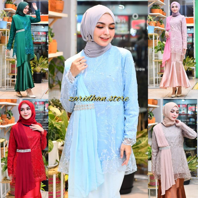 PB//KEBAYA SELENDANG DUYUNG TILE - KEBAYA PESTA KONDANGAN TERBARU - BAJU KEBAYA BRUKAT COUPLE WISUDA