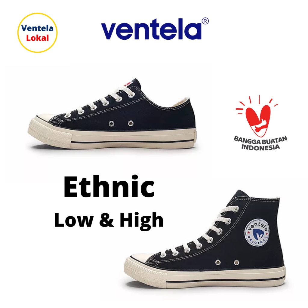 Ventela Ethnic Black Natural & White [Low/High]