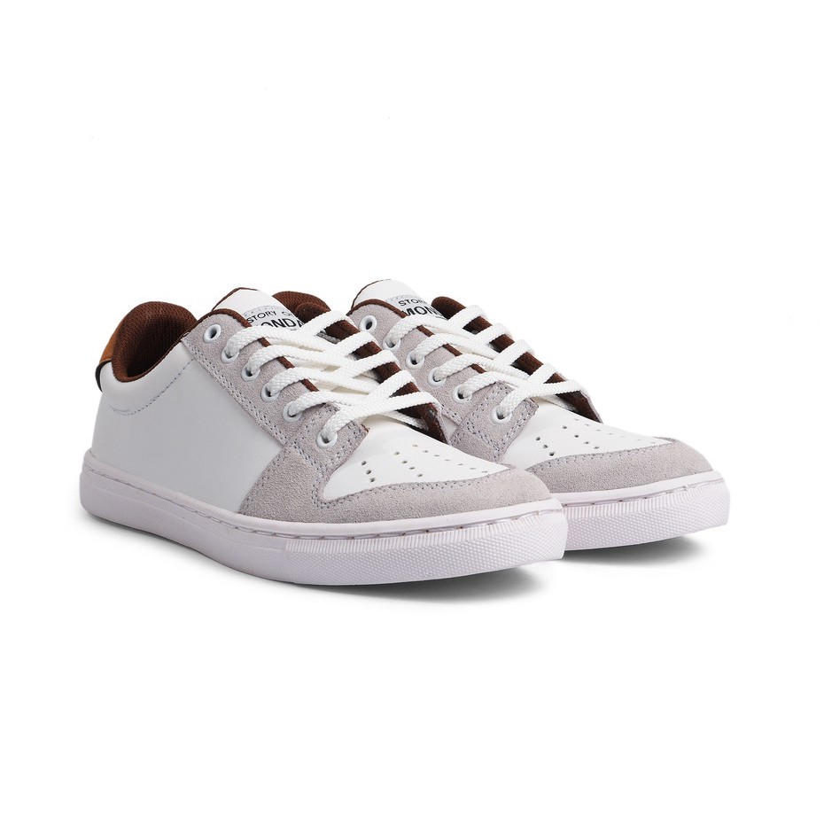 Nacht White | Sepatu Sneakers Pria Putih Original Casual Polos Cowok Ori Footwear | Monday FORIND