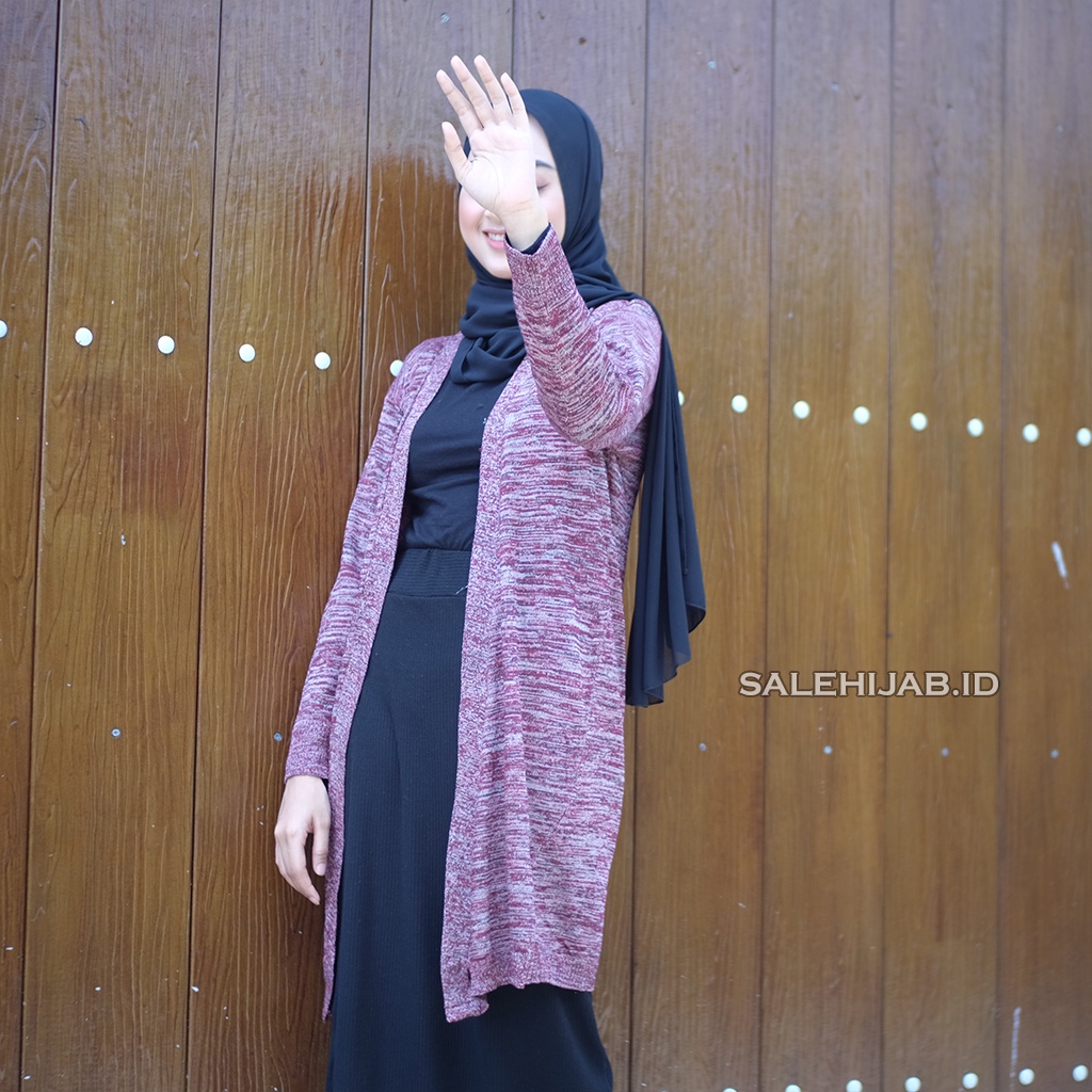 OVERSIZE CARDIGAN RAJUT TWIST PANJANG || LONG CARDI || CARDIGAN KNITWEAR TWIST PENDEK-1