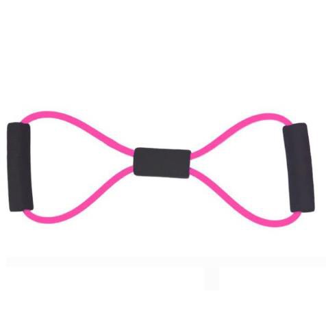 Tali Yoga Senam Stretch GYM Fitness Elastis Resistance Serbaguna Latihan Otot-Pink