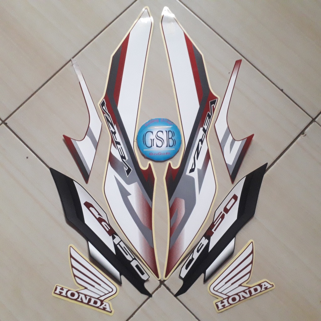 sticker striping motor cb150 verza 2021 cw hitam-merah