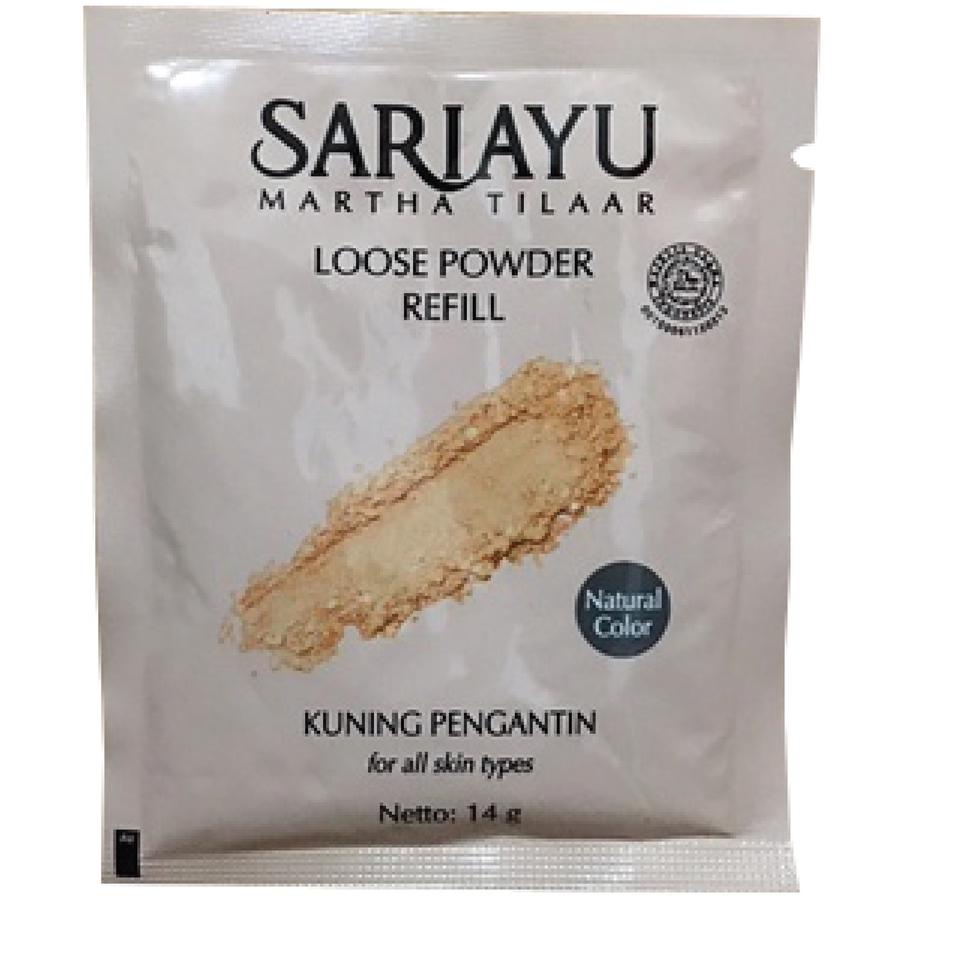 NEW_PRODUCT SARIAYU Loose Powder Refill Sachet 14 GR | Bedak Tabur Kuning Langsat Pengantin