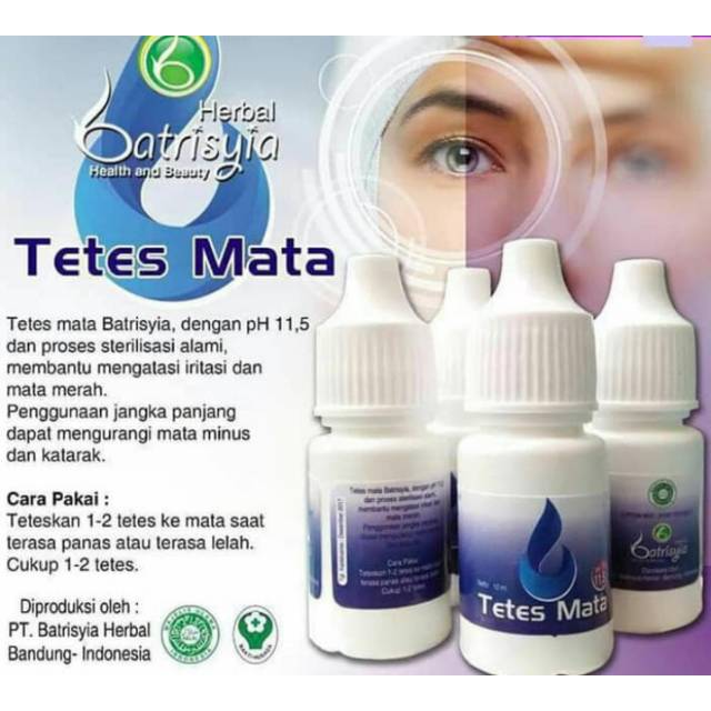 Obat Tetes Mata Batrisyia Herbal Obat Mata Herbal Obat Mata Iritasi Shopee Indonesia