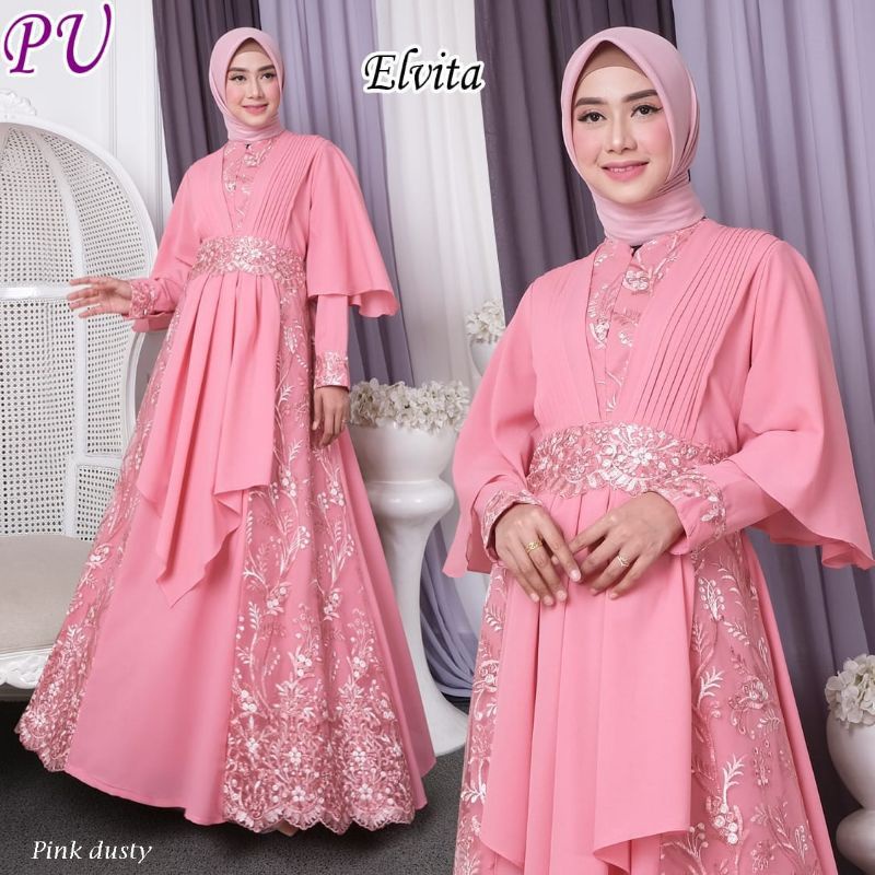 GAMIS ELVITA / GAMIS WANITA MUSLIMAH / GAMIS PESTA MUSLIMAH/ BAJU KONDANGAN / BRIDESMAIDS/GAUN PESTA