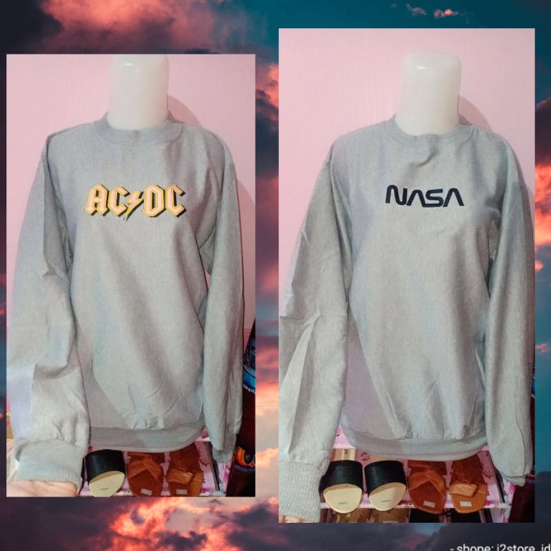Crewneck Nasa dan Acdc