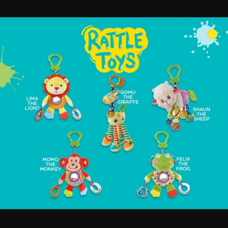 Imundex Rattle Toys - Imundex Mainan Bayi - Mainan Gigitan Bayi - Teether Baby