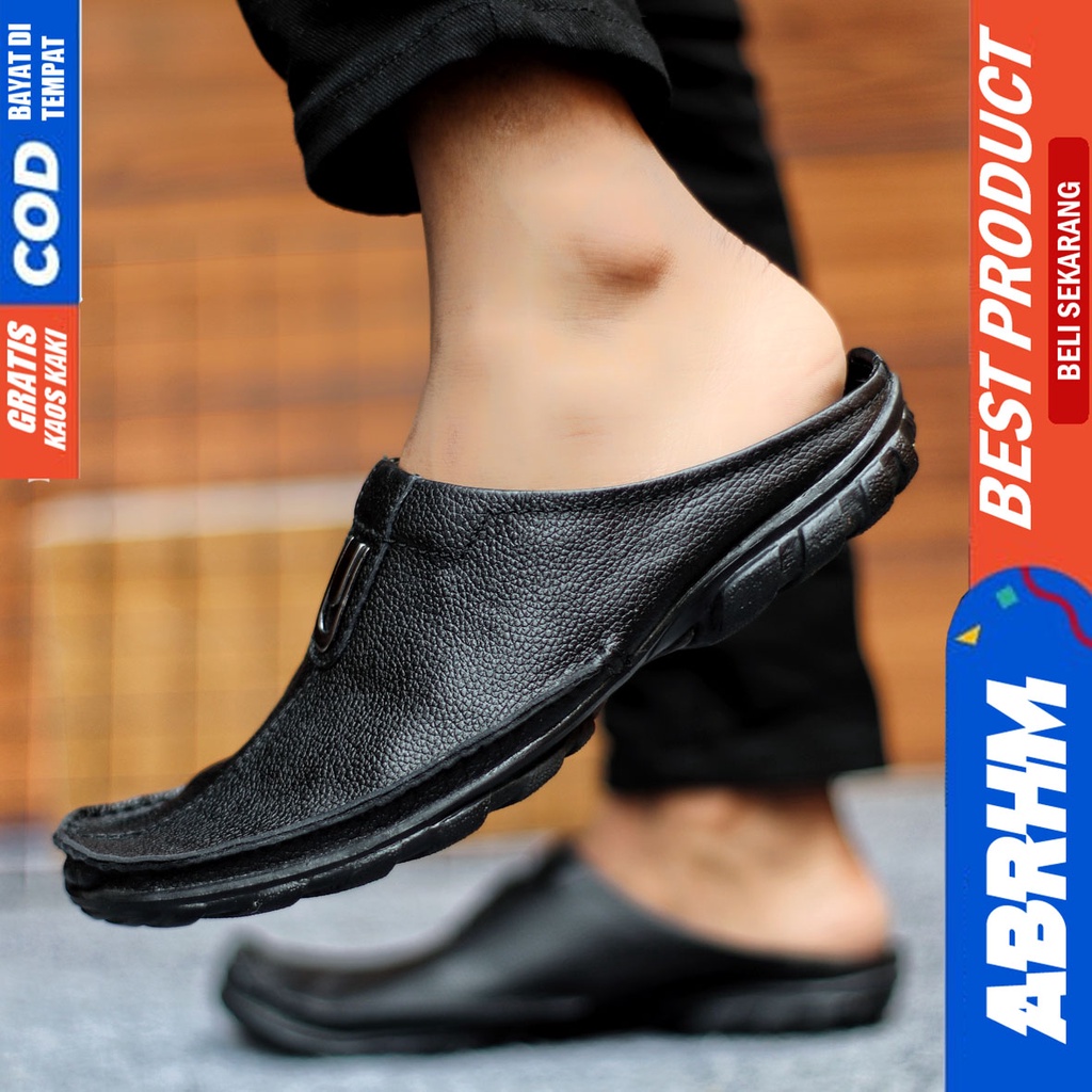 Sepatu Sandal Casual Sneakers Kulit Asli Bustong Tutong Pria CLAHS ABHRM