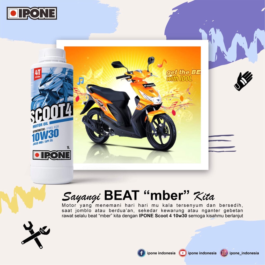 OLI IPONE SCOOT 4 SCOOT4 10W30 MATIC ASLI FRANCE 100%