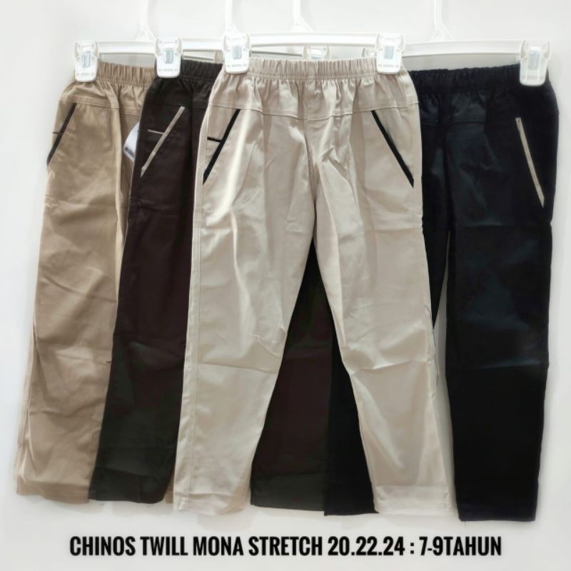 Usia 7-8/9 Tahun  Celana Anak Laki Panjang Chinos Chino Bahan Nyaman Dipakai sikecil Size 20 22 24