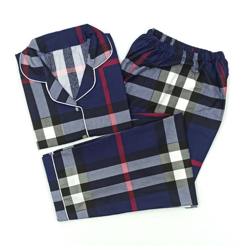 Baju Tidur Wanita / Piyama Wanita Tie Dye Set Motif Kekinian-Guillen Navy