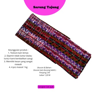 Jual Kain Sarung Tajung Mesin Khas Palembang Berbagai Macam Motif Dan Warna Songket Cek Ipah