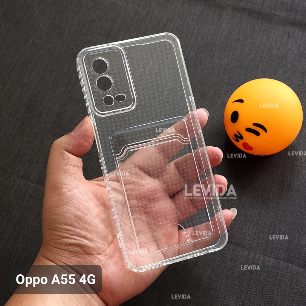 Clear Card Slot Kartu Bening Case Oppo A5S Oppo A7 Oppo A12 Oppo A11K