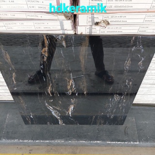 Jual GRANIT HITAM DAPUR GRANITE KIA GOLD RUSH 60X60 = BACA DESKRIPSI