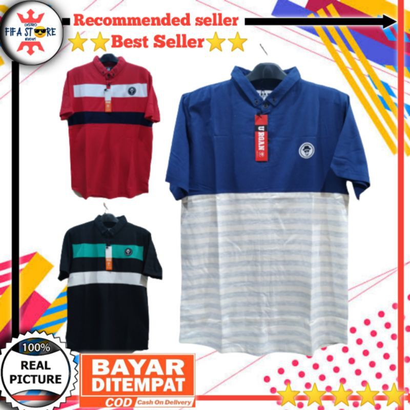 kaos distro kerah pria urgan / kaos kerah / kaos cowok kerah urgan / kaos polo pria