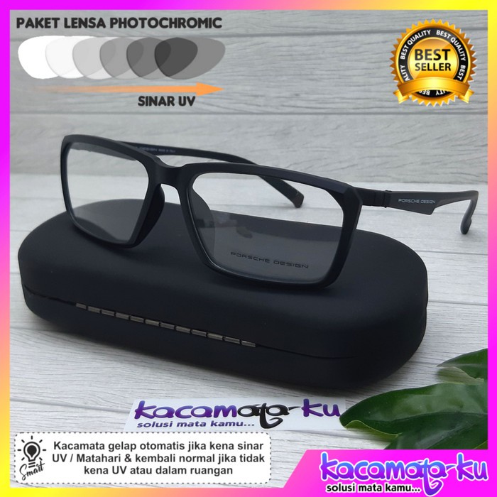 Kacamata Baca Pria Minus Porsche Design 8369 Photocromic Sporty Lentur