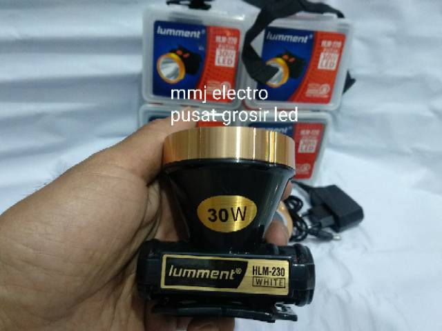 Senter Kepala 30 watt Lumment HLM 230 Headlamp putih