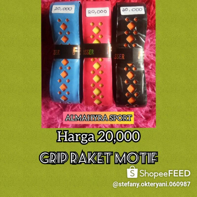 grip raket badminton motif