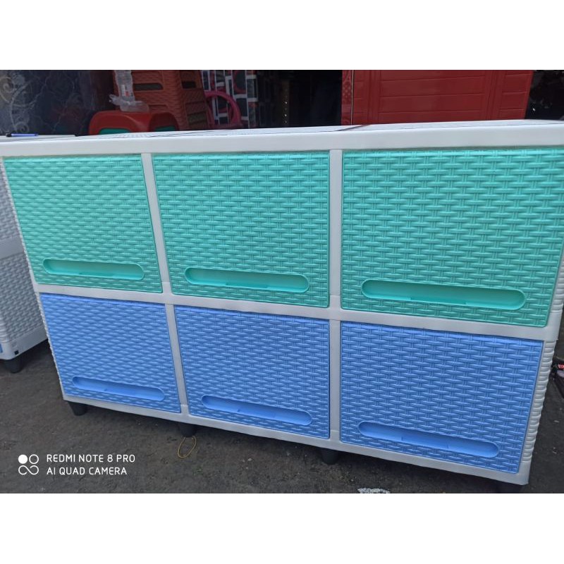 Lemari plastik triple club flip 2 susun Lemari pakaian club rak serbaguna rak tv club susun 2 (KARGO