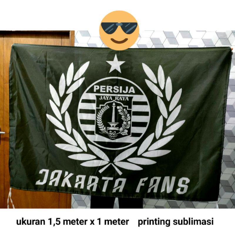 BENDERA PERSIJA JAKARTA FANS HITAM FLAG BESAR TERMURAH
