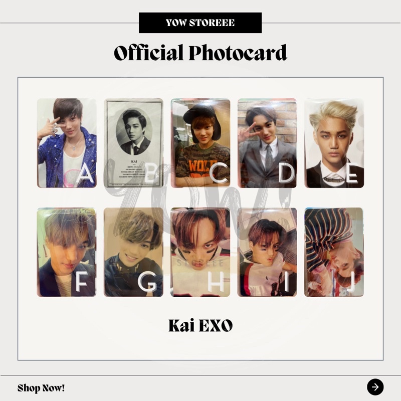 [KAI] Photocard Kai - PC Kai Mama B, XOXO ID, Growl A, Growl B, Overdose, EXODUS K, EXODUS M, Love M